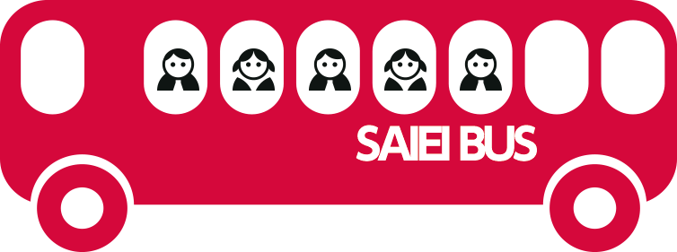 バスに5人乗っています。